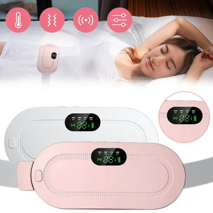 Heated and massaging menstrual belt
