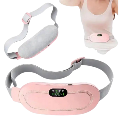 Heated and massaging menstrual belt